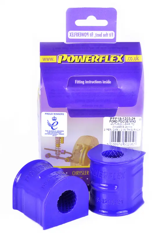 Silentbloky Powerflex PFF19-1203-24 pro Ford Focus RS Mk2 "Uložení před. stabilizátoru v karoserii 24 mm", pozice na diagramu: 3 Bezpečná Platba