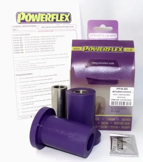 Cenový Hit Silentbloky Powerflex PFF44-302 pro Mitsubishi Pajero (Shogun) V7 "Před. silentblok předního spodního ramene", pozice na diagramu: 2