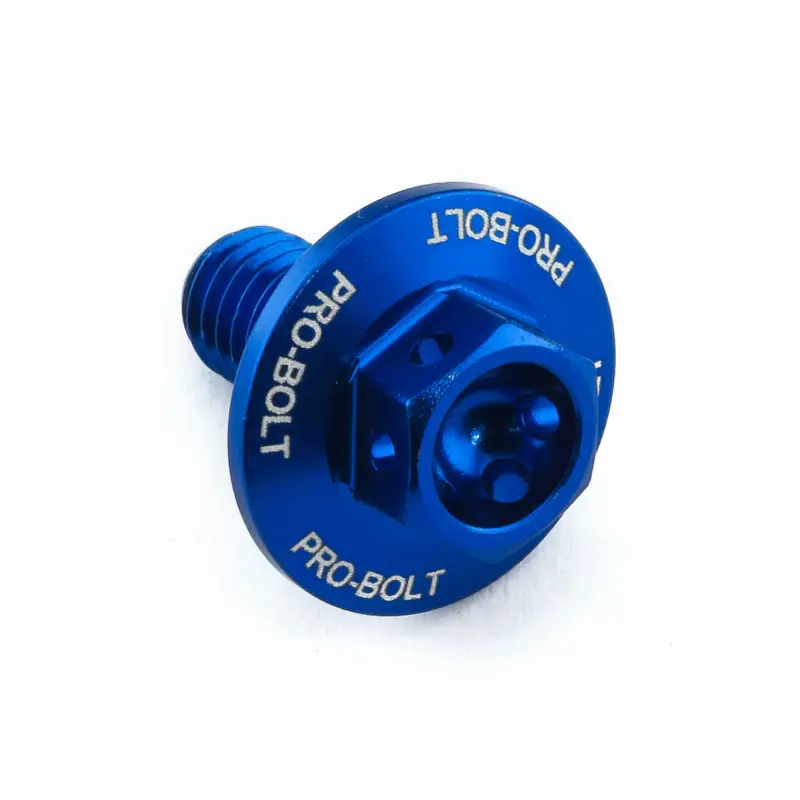 Pro-Bolt hliníkový šroub s šestihrannou hlavou 16 mm, závitem M6 x 1,00 mm a délkou závitu 12 mm, barva: modrá Jen Po Omezenou Doba