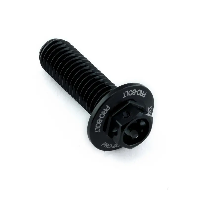 Pro-Bolt hliníkový šroub s šestihrannou hlavou 16 mm, závitem M8 x 1,25 mm a délkou závitu 25 mm, barva: černá Dokud Zásoby Vydrží
