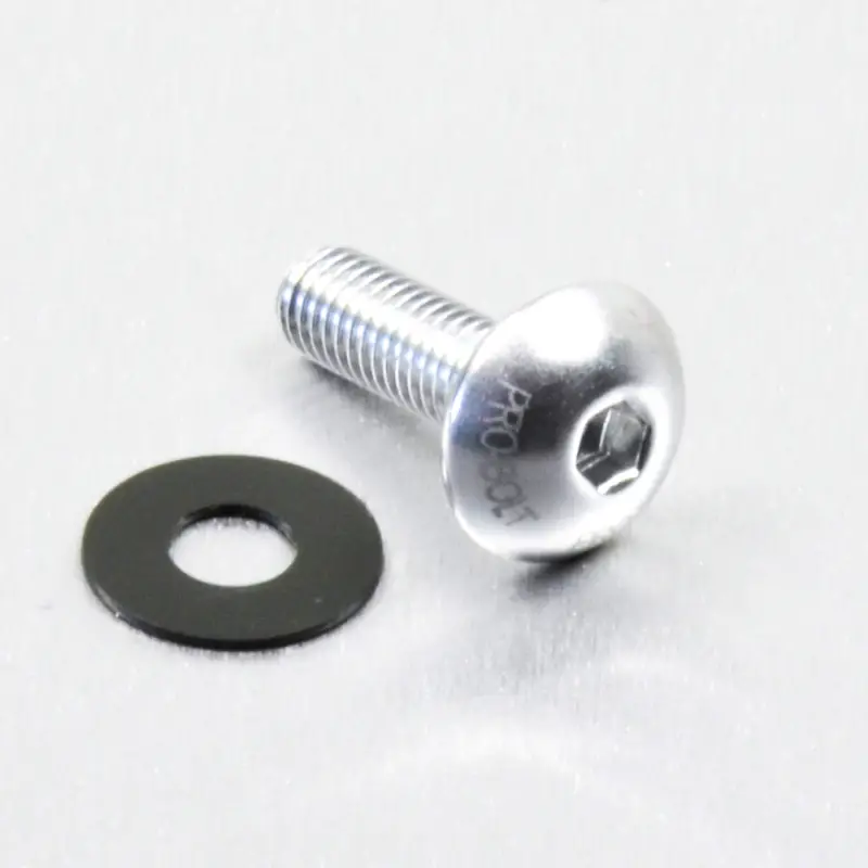 Pro-Bolt hliníkový inbusový šroub s vypouklou hlavou o průměru 12 mm se závitem M5 x 0,80 mm a délkou závitu 16 mm, barva: stříbrná Nejlepší Cena