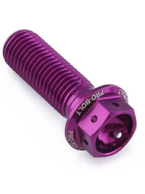 Vrácení Zdarma Pro-Bolt hliníkový šroub s šestihrannou hlavou 17 mm, závitem M10 x 1,25 mm a délkou závitu 30 mm, barva: fialová