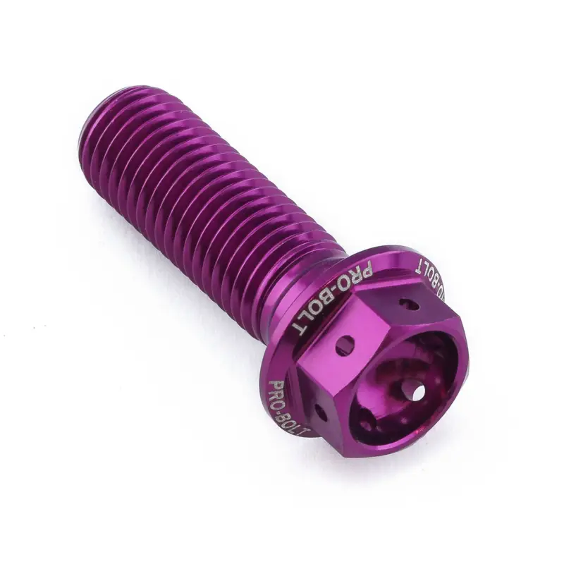 Vrácení Zdarma Pro-Bolt hliníkový šroub s šestihrannou hlavou 17 mm, závitem M10 x 1,25 mm a délkou závitu 30 mm, barva: fialová
