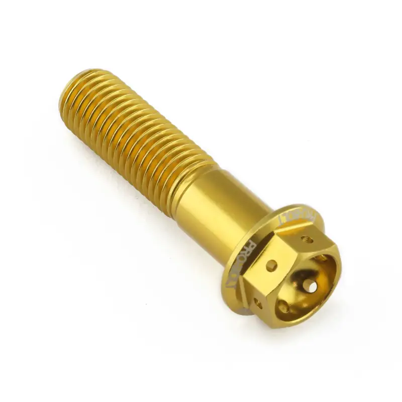 Objednat Nyní Pro-Bolt hliníkový šroub s šestihrannou hlavou 17 mm, závitem M10 x 1,25 mm a délkou závitu 40 mm, barva: zlatá