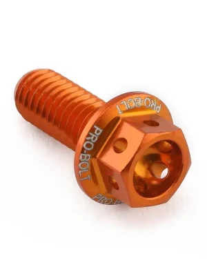 Nejlepší Cena Pro-Bolt hliníkový šroub s šestihrannou hlavou 12 mm, závitem M6 x 1,00 mm a délkou závitu 15 mm, barva: oranžová
