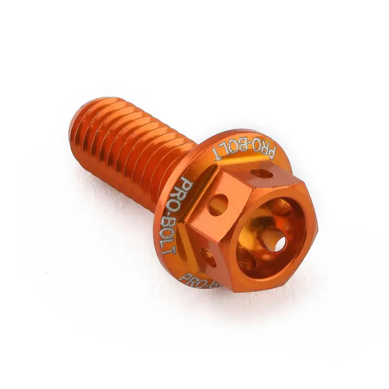 Nejlepší Cena Pro-Bolt hliníkový šroub s šestihrannou hlavou 12 mm, závitem M6 x 1,00 mm a délkou závitu 15 mm, barva: oranžová