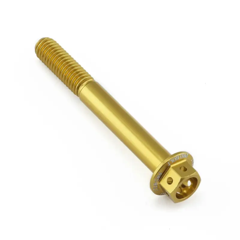 Nejlepší Cena Pro-Bolt hliníkový šroub s šestihrannou hlavou 12 mm, závitem M6 x 1,00 mm a délkou závitu 50 mm, barva: zlatá