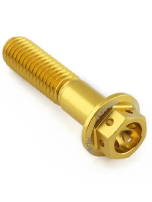 Akční Cena Pro-Bolt hliníkový šroub s šestihrannou hlavou 13 mm, závitem M8 x 1,25 mm a délkou závitu 35 mm, barva: zlatá