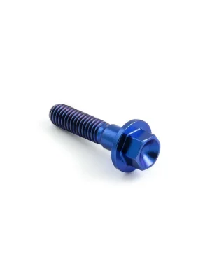 Akce Pro-Bolt titanový šroub s šestihrannou hlavou se závitem M6 x 1,00 mm a délkou 25 mm, barva: modrá
