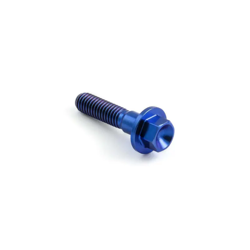 Akce Pro-Bolt titanový šroub s šestihrannou hlavou se závitem M6 x 1,00 mm a délkou 25 mm, barva: modrá