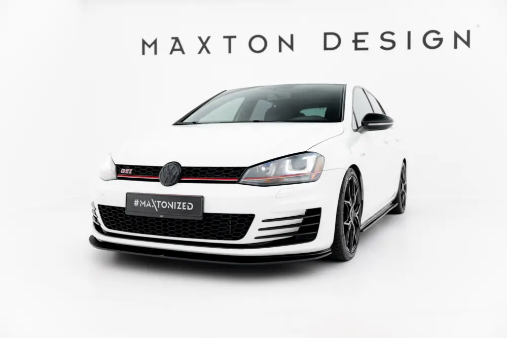 Maxton Design "Racing durability" spoiler pod přední nárazník pro Volkswagen Golf GTI Mk7, plast ABS bez povrchové úpravy Zlevněný