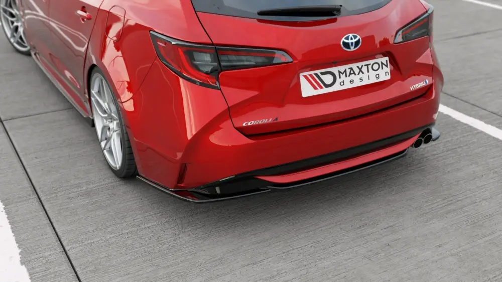 Horká Nabídka Maxton Design boční difuzory pod zadní nárazník pro Toyota Corolla XII 2019-/Touring Sports, černý lesklý plast ABS