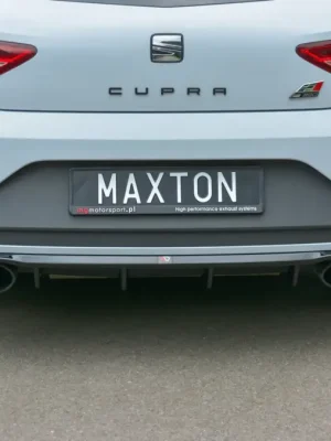 Dokud Zásoby Vydrží Maxton Design vložka zadního nárazníku pro Seat Leon Cupra Mk3, černý lesklý plast ABS