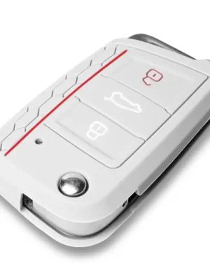 Ochranné silikonové pouzdro na klíč pro VW/Seat/Škoda novější generace, s vystřelovacím klíčem, barva světle šedá Omezená Nabídka