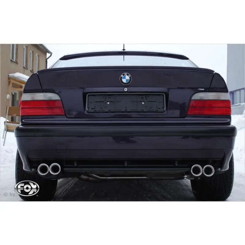 Nejlepší Cena Fox Sportauspuff koncový tlumič výfuku s koncovkou 2x76 Typ 13 na obou stranách pro BMW řada 3 E36 s motorem 3.0, 3.2 l