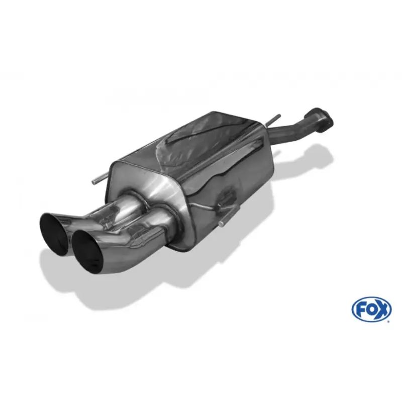 Rychlé Dodání Fox Sportauspuff koncový tlumič výfuku s koncovkou 2x76 Typ 18 pro Opel Astra G s motorem 1.4, 1.6, 1.7 TD, 1.7 TDI, 1.8, 2.0, 2.0 DI, 2.0 TD, 2.2, 2.2 DTi, model CC