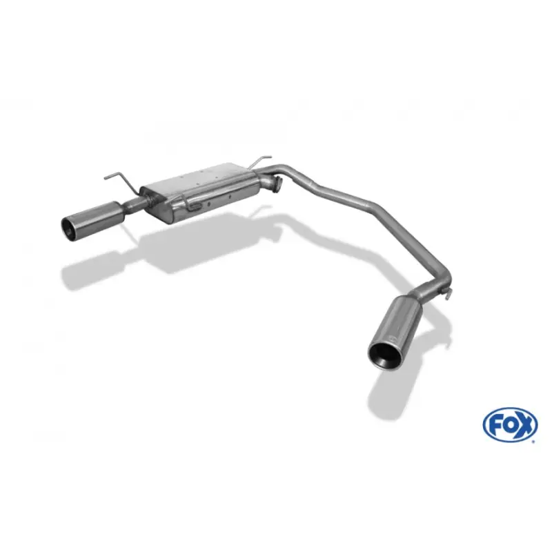 Must-Have Fox Sportauspuff koncový tlumič výfuku s koncovkou 1x90 Typ 13 na obou stranách pro Opel Vectra B s motorem 1.6, 1.7 D, 1.8, 2.0, 2.0 DI/DTI 16V, 2.2, 2.2 DTi, 2.5