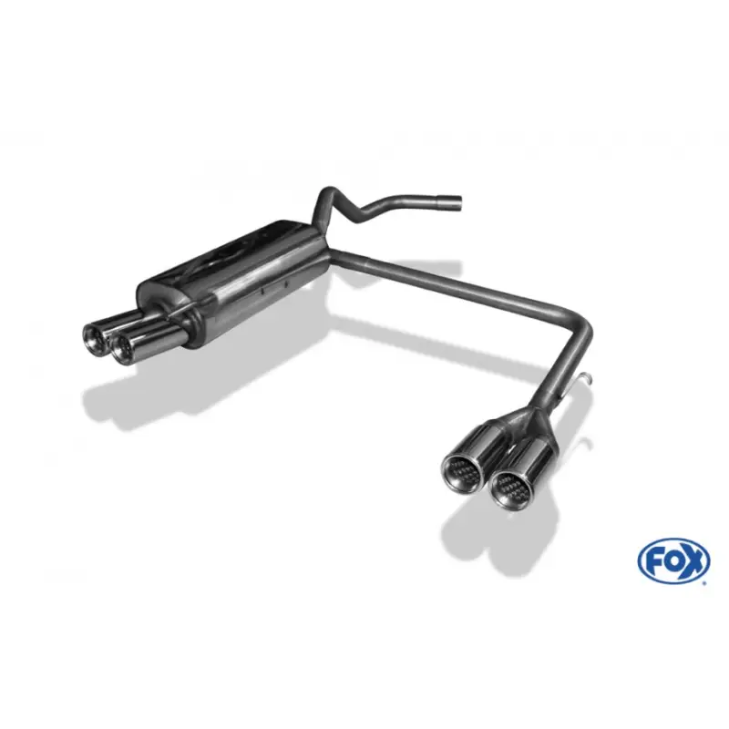 Koupit Online Fox Sportauspuff koncový tlumič výfuku s koncovkou 2x70 Typ 13 na obou stranách pro Volkswagen Polo 6N s motorem 1.0, 1.1, 1.3, 1.4, 1.4 TD, 1.6, 1.7 D, 1.9 D