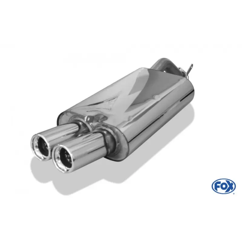 Fox Sportauspuff koncový tlumič výfuku s koncovkou 2x80 Typ 13 pro Volvo S40 s motorem 1.6, 1.8, 2.0 Originální