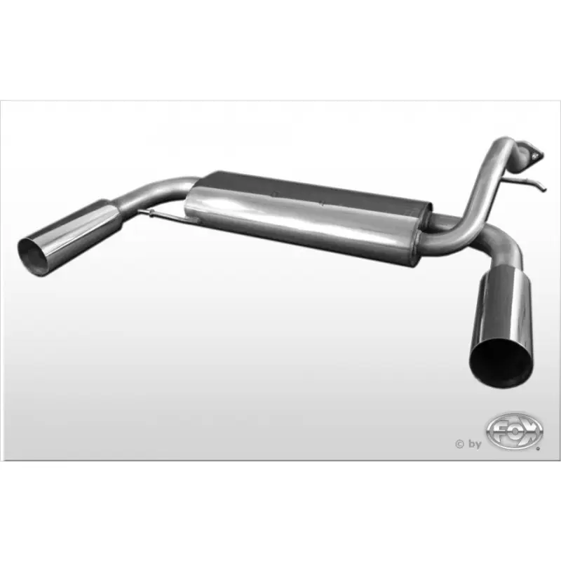 Oblíbený Fox Sportauspuff koncový tlumič výfuku s koncovkou 1x90 Typ 10 na obou stranách pro Honda Civic IV 1991-1995 s motorem EG2, EG3, EG4, EG6, EK1, EK3, EK4