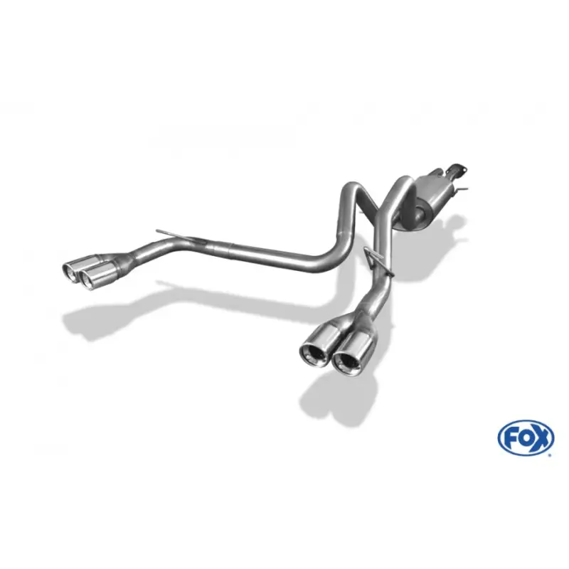 Koupit Online Fox Sportauspuff výfukový systém od katalyzátoru s koncovkou 2x90 Typ 17 na obou stranách pro Hummer H2s motorem 6.0 l