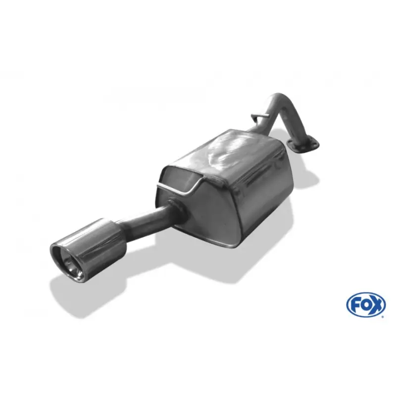Originální Fox Sportauspuff koncový tlumič výfuku pro použití s orig. nárazníkem s koncovkou 1x90 Typ 17 pro Toyota Yaris s motorem 1.8