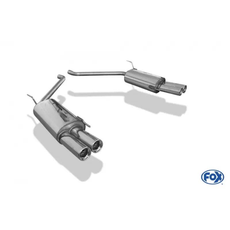 Fox Sportauspuff koncový tlumič výfuku s koncovkou 2x80 Typ 13 na obou stranách pro Volkswagen T4 s motorem 1.9, 1.9 D/TD, 2.0, 2.4 D, 2.5, 2.5 TDI, 2.8 Víkendová Akce