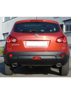 Značkový Fox Sportauspuff koncový tlumič výfuku s koncovkou 115x85 Typ 44 na obou stranách pro Nissan Qashqai s motorem 2.0 dCi