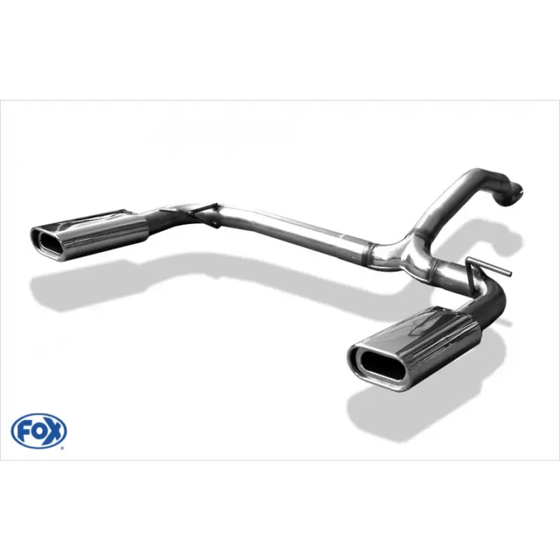 Aktuální Fox Sportauspuff koncový tlumič výfuku s koncovkou 135x80 Typ 53 na obou stranách pro Mercedes třída M W163 s motorem 2.7 CDI, 3.2, 3.7, 4.0 CDI, 4.3