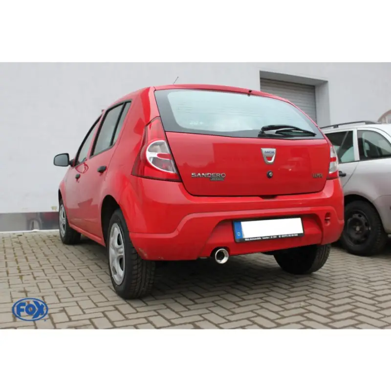 Cenový Hit Fox Sportauspuff koncovka výfuku 1x90 Typ 13 pro Dacia Sandero 2008-, s motorem 1.4, 1.6