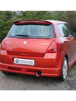 Rychlé Dodání Fox Sportauspuff koncový tlumič výfuku s koncovkou 1x90 Typ 13 pro Suzuki Swift III 2005- s motorem 1.3, 1.5, s nárazníkem Sport