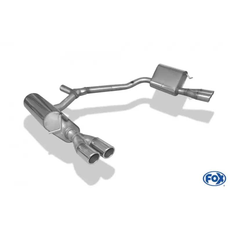 Originální Fox Sportauspuff koncový tlumič výfuku s koncovkou 2x70 Typ 16 na obou stranách pro Mercedes třída E W212 2009- s motorem 1.8, 2.0, 2.2 CDI