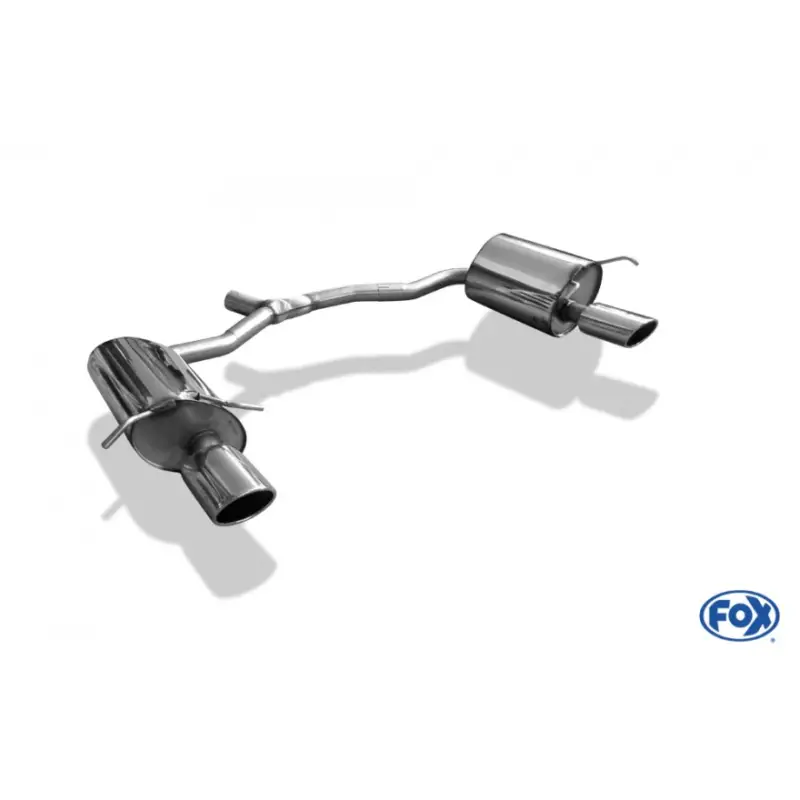 Fox Sportauspuff koncový tlumič výfuku s koncovkou 115x85 Typ 32 na obou stranách pro Mercedes třída E A207 2009- s motorem 1.8, 2.2 CDI Víkendová Akce