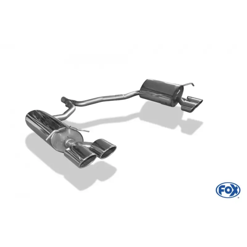Fox Sportauspuff koncový tlumič výfuku s koncovkou 2x115x85 Typ 32 na obou stranách pro Mercedes třída C 204 2011- s motorem 1.6, 1.8, 2.2 D Must-Have