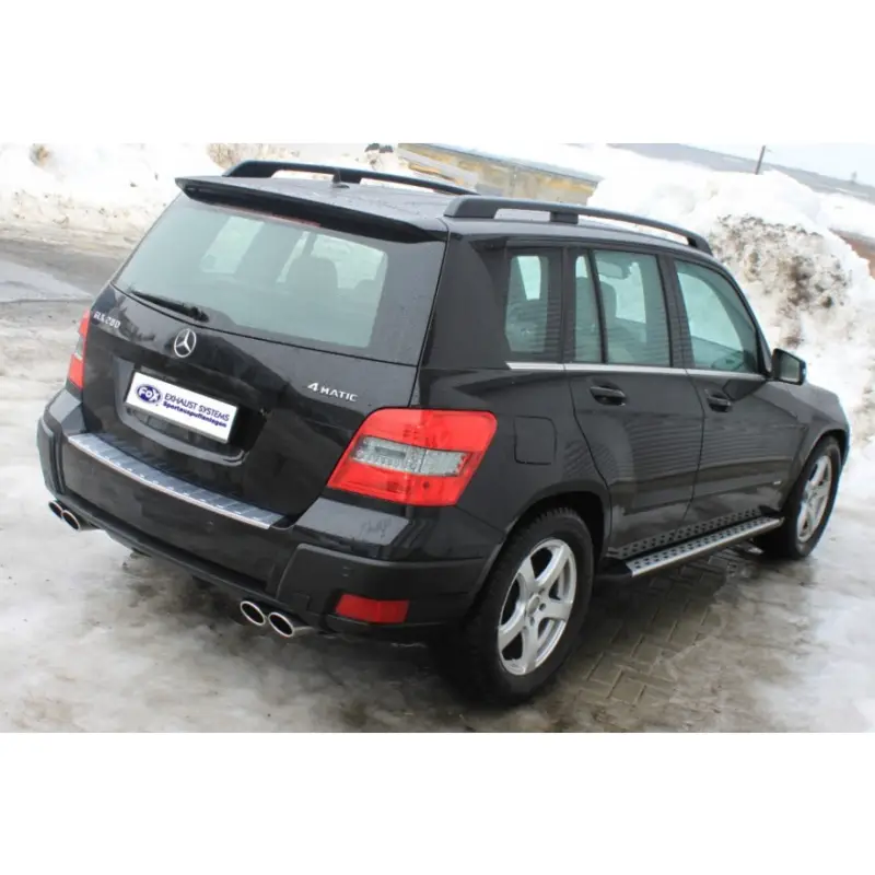 Fox Sportauspuff koncový tlumič výfuku s koncovkou 2x106x71 Typ 32 na obou stranách pro Mercedes GLK 2009- s motorem 3.0 Rychlé Dodání