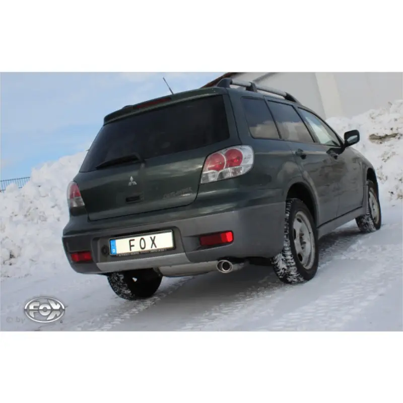 Sezónní Sleva Fox Sportauspuff koncový tlumič výfuku s koncovkou 115x85 Typ 33 pro Mitsubishi Outlander s motorem 2.0, 2.4