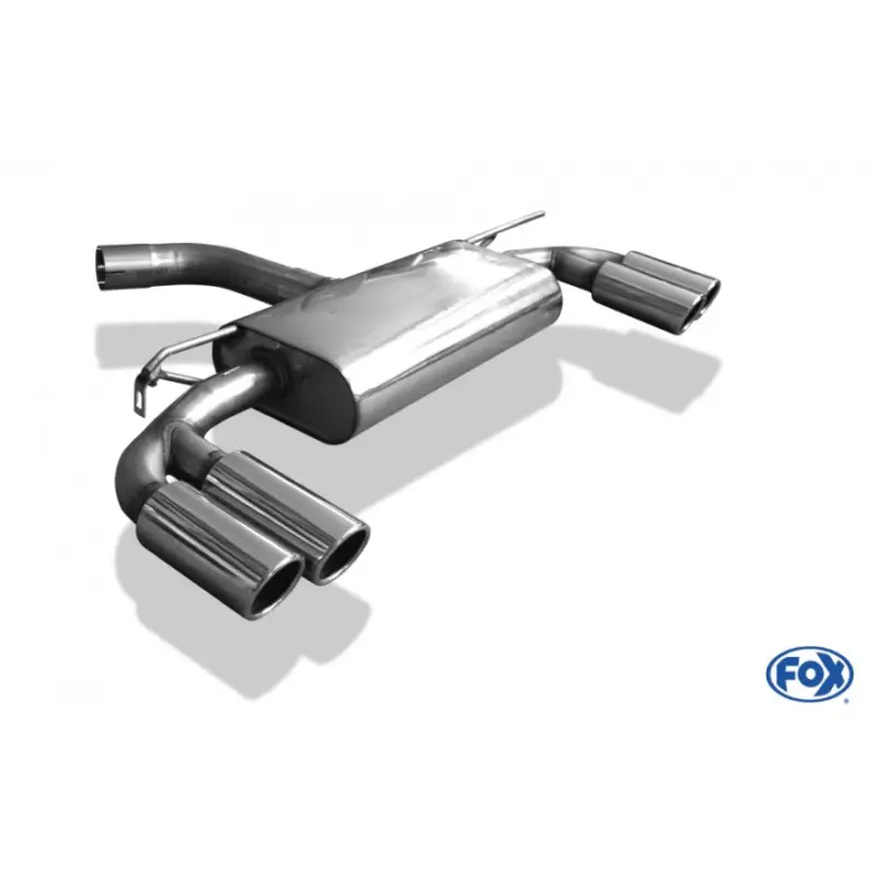 Nízká Cena Fox Sportauspuff koncový tlumič výfuku s koncovkou 2x80 Typ 16 na obou stranách pro Seat Leon 5F 2012- s motorem 1.2, 1.4, 1.6 TDI, 2.0 TDI, s víceprv. ZN