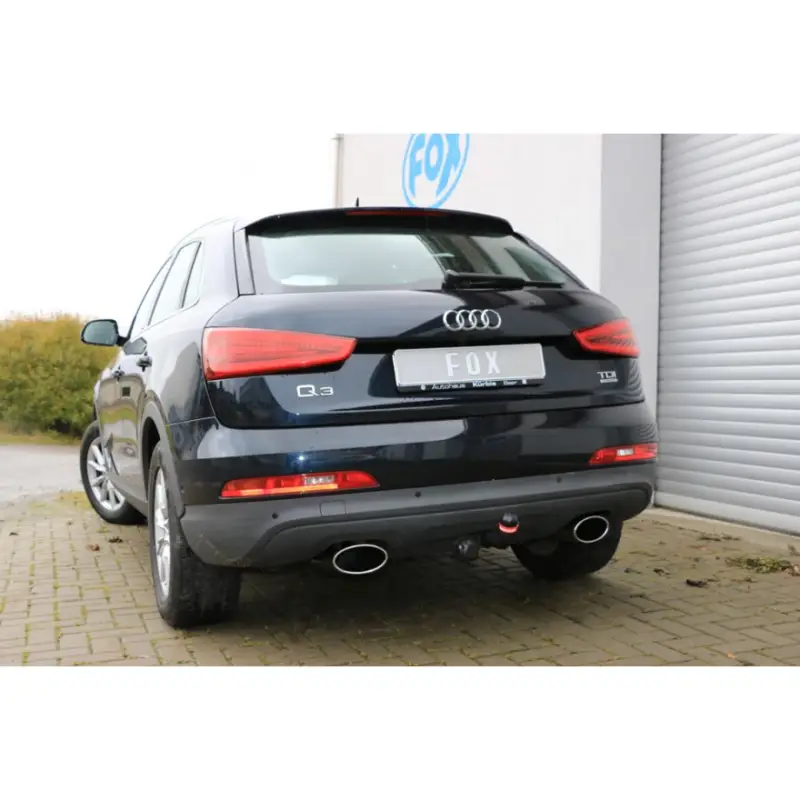 Výprodej Fox Sportauspuff koncový tlumič výfuku s koncovkou 160x90 Typ 38 na obou stranách pro Audi Q3 Benzin s motorem 2.0 TFSI