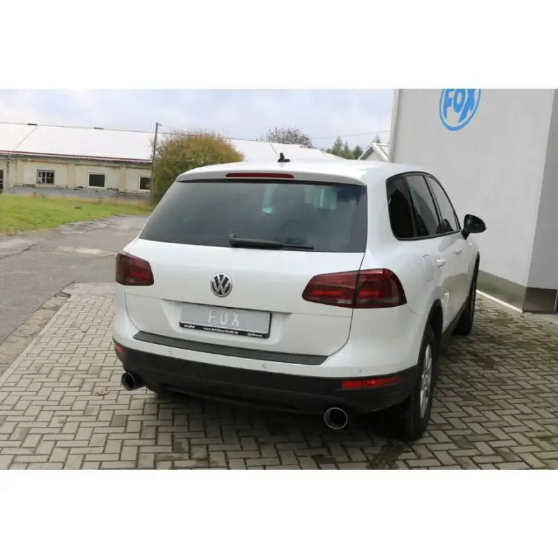 Ihned K Objednání Fox Sportauspuff koncový tlumič výfuku s koncovkou 1x114 Typ 25 na obou stranách pro Volkswagen Touareg 7P s motorem 3.0 TDI