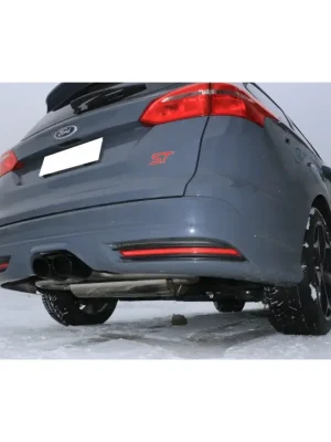 Pouze Dnes Fox Sportauspuff koncový tlumič výfuku s vývodem uprostřed s koncovkou 2x115x85 Typ 32 černě lakovaná uprostřed pro Ford Focus III ST 2012- s motorem 2.0