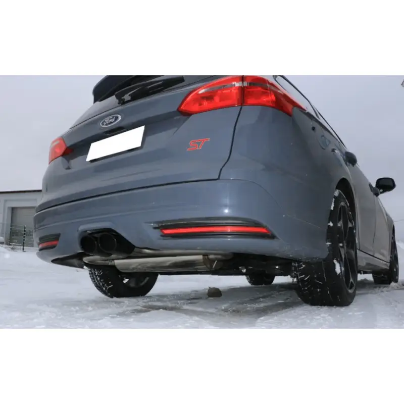 Pouze Dnes Fox Sportauspuff koncový tlumič výfuku s vývodem uprostřed s koncovkou 2x115x85 Typ 32 černě lakovaná uprostřed pro Ford Focus III ST 2012- s motorem 2.0
