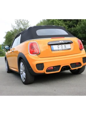 Vrácení Zdarma Fox Sportauspuff koncový tlumič výfuku s vývodem uprostřed s koncovkou 2x95x78 Typ 68 černá pro Mini Cooper S F57 2015- s motorem 2.0
