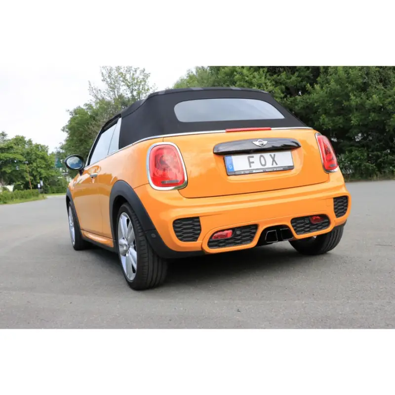 Vrácení Zdarma Fox Sportauspuff koncový tlumič výfuku s vývodem uprostřed s koncovkou 2x95x78 Typ 68 černá pro Mini Cooper S F57 2015- s motorem 2.0