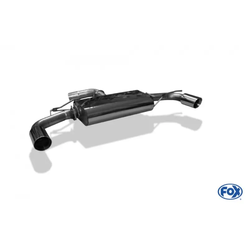 Must-Have Fox Sportauspuff koncový tlumič výfuku s koncovkou 1x90 Typ 25 na obou stranách pro Volkswagen Golf VI 2009- s motorem 1.8, 2.0 TDI