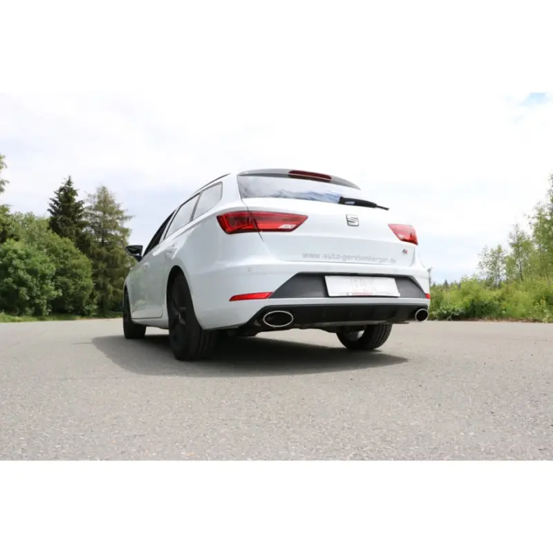 Fox Sportauspuff koncový tlumič výfuku s koncovkou 160x90 Typ 38 na obou stranách pro Seat Leon 5F ST s motorem 2.0 TDI Dokud Zásoby Vydrží