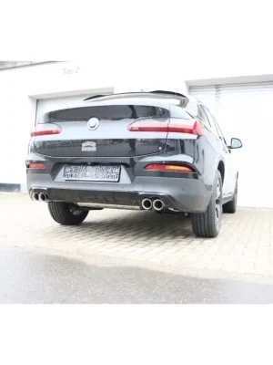 Top Prodej Fox Sportauspuff koncový tlumič výfuku s koncovkou 2x80 Typ 25 na obou stranách pro BMW X4 G02 2018- s motorem 2.0