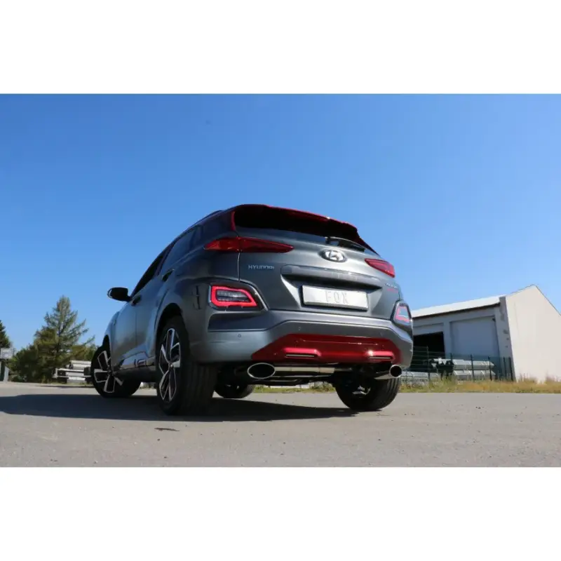 Fox Sportauspuff koncový tlumič výfuku s koncovkou 160x90 Typ 38 na obou stranách pro Hyundai Kona 2WD 2019- s motorem 1.6 Omezená Nabídka