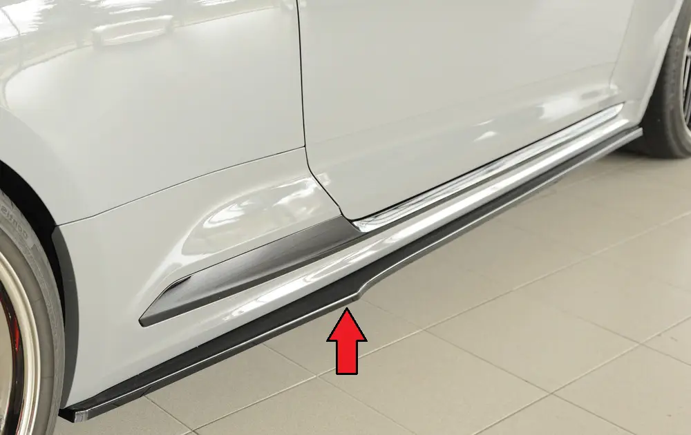 Nejlepší Volba Rieger spoiler pod boční práh mont. strana pravá pro Audi RS5 B9, F5 kupé, 03/17-02/20, plast ABS lakovaný do černé lesklé barvy