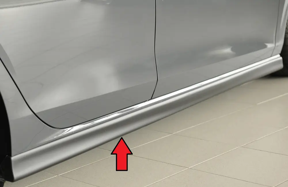 Finální Výprodej Rieger boční práh (XS) mont. strana pravá pro Seat Leon 5F 5-dvéř., r.v. 01/17-, plast ABS bez povrchové úpravy