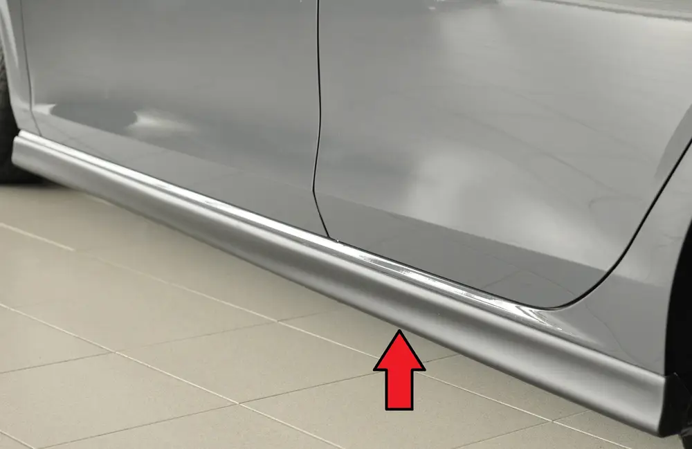 Rieger boční práh (XS) mont. strana levá pro Volkswagen Golf 8 3-dvéř., r.v. 12/19-, plast ABS bez povrchové úpravy Cenová Bomba